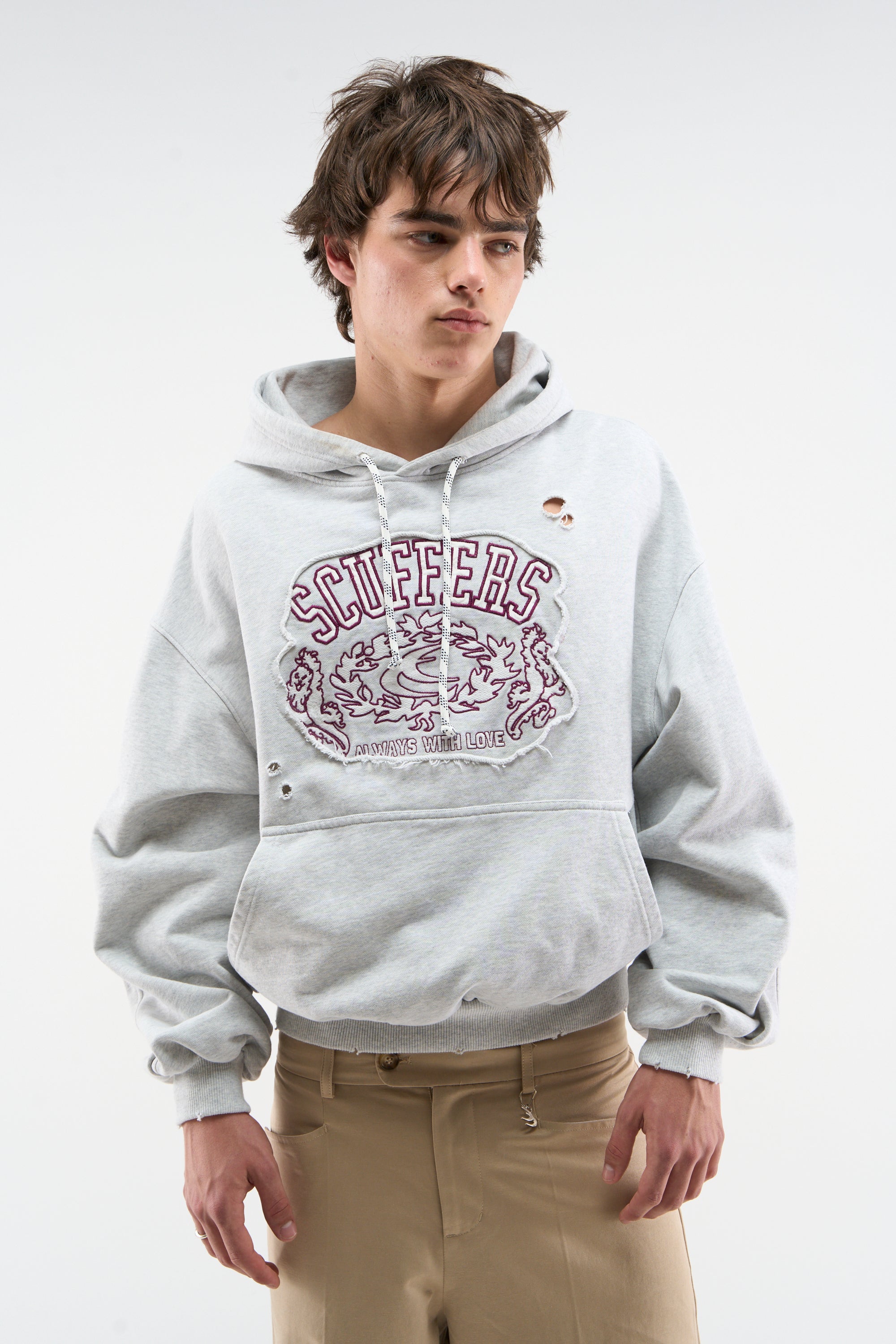 Eu Grey Melange Hoodie