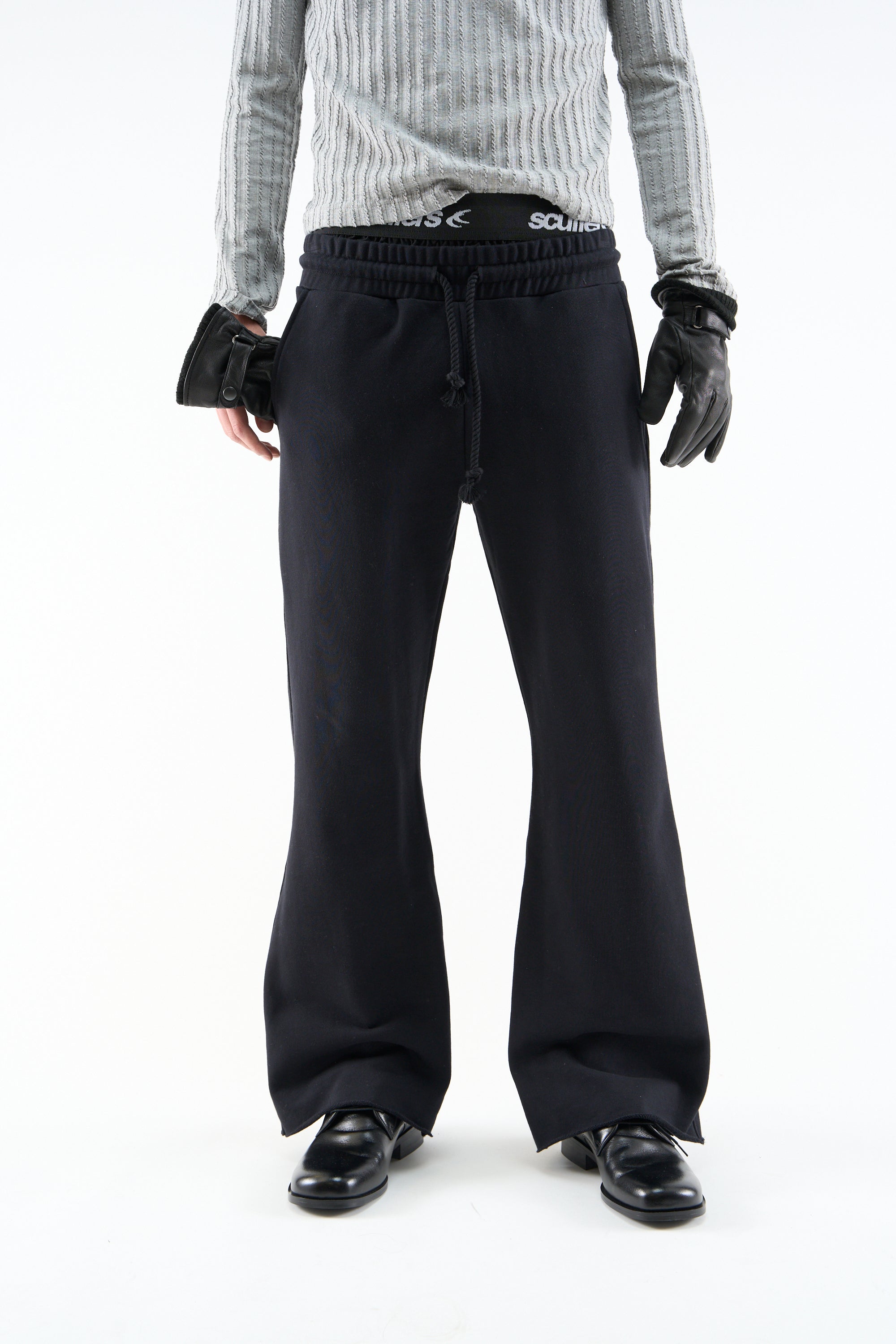 Flared Black Sweatpants