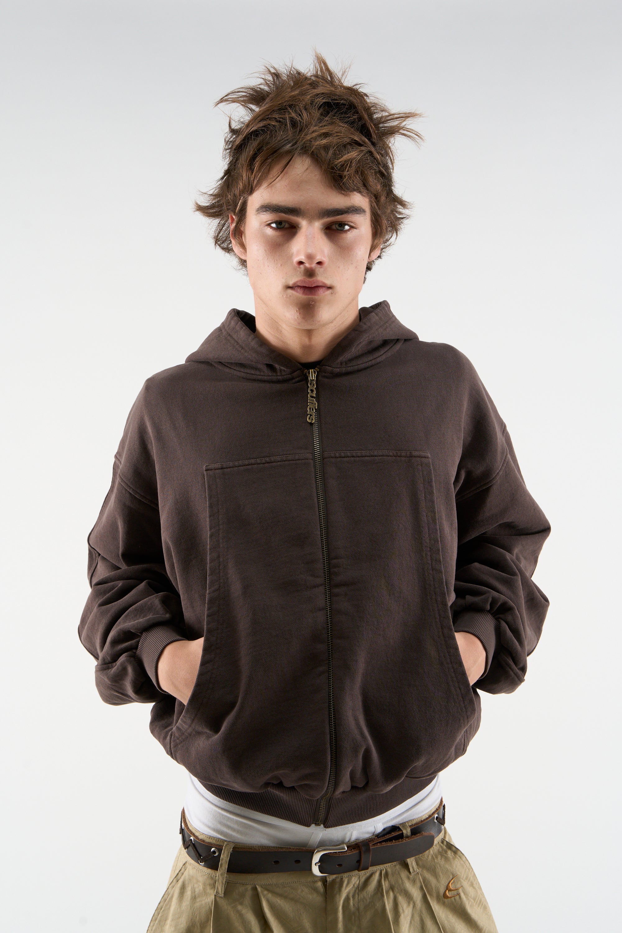 Pick Pocket Brown Zipper