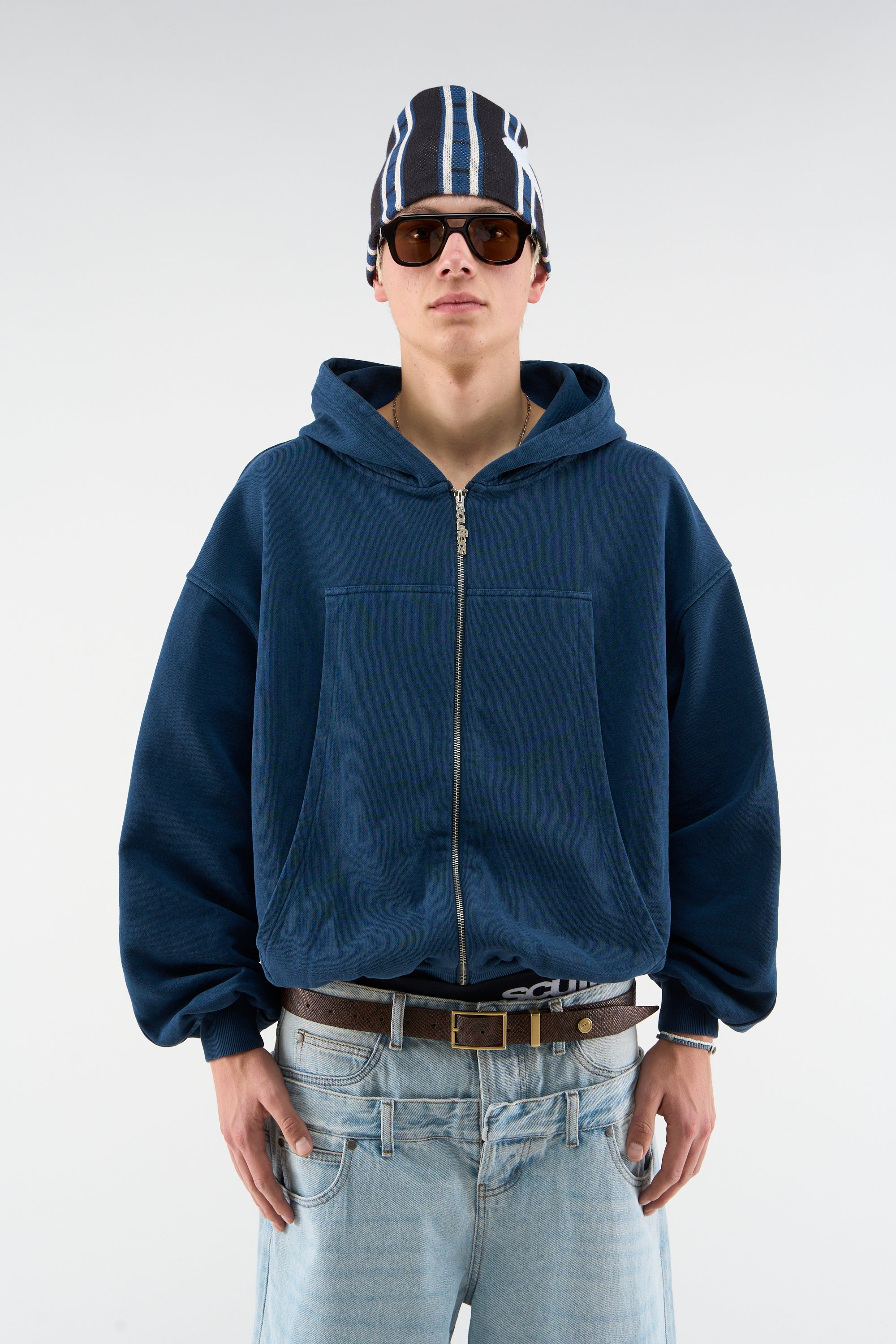 Pick Pocket Navy Zipper