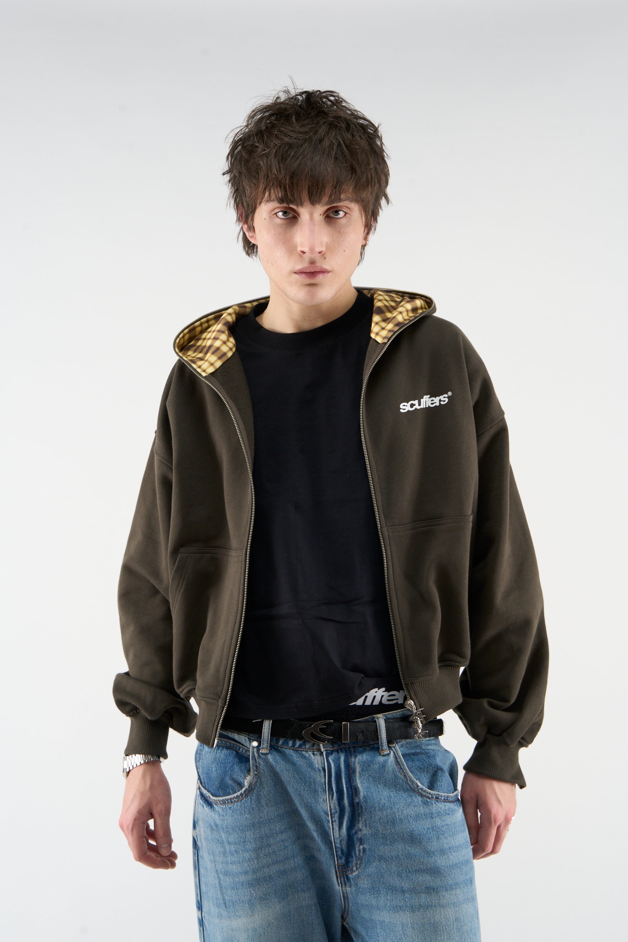 Gothic Dark Green Zipper